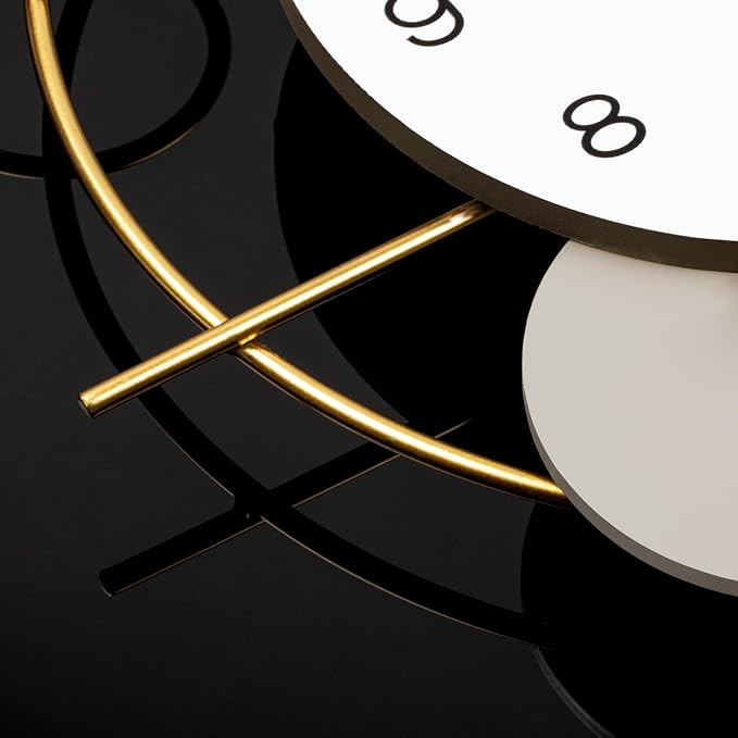 Large Wall Clocks for Living Room Decor Modern Wall Clock Battery Operated Silent Non-Ticking for Bedroom Office Kitchen Home Decoration Gold Metal Unique Wall Watch Clock 17.7x27.3in