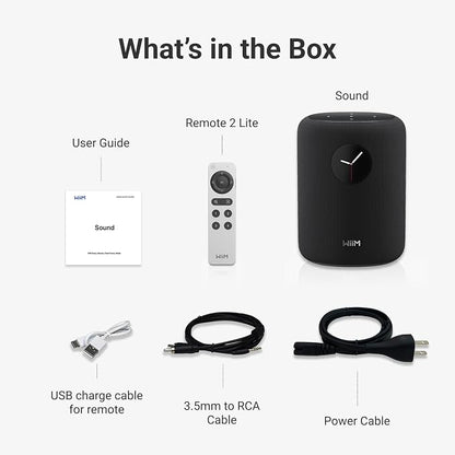 WiiM Sound Smart Speaker with 1.8″ Touch Display, Hi‑Res 24‑bit/192 kHz, AI RoomFit™ Room Correction, 100W Peak, Wi‑Fi 6E/Bluetooth 5.3, Multi‑Room & Stereo Pairing, Remote Included, Black