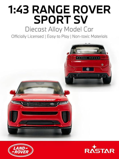RASTAR 1/43 Diecast Model Car Range Rover Sport SV, Durable, 64690 | Officially Licensed, Ideal Gift, Zinc Alloy, Smooth Rolling Wheels, Great for Play & Display for Kids & Car Lovers Ages 3+
