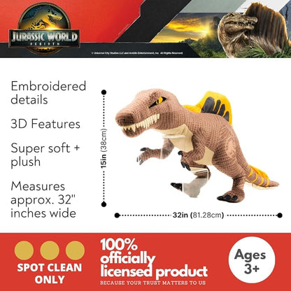 Jurassic World Rebirth Spinosaurus Cuddle Pillow, Kids Bedding Super Soft Plush Pillow, (Officially Licensed Product) By Franco