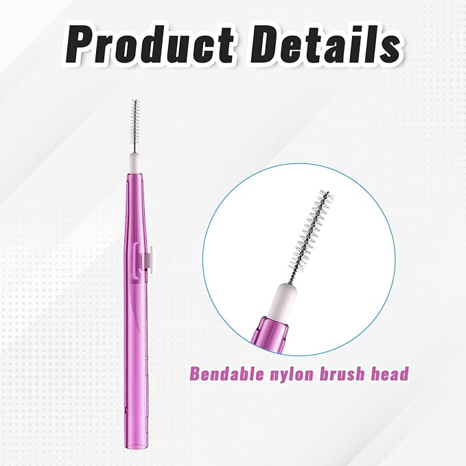 10Pcs Cell Phone Cleaning Kit, Dual Head Anti-Clogging Nylon Brushes Hook Cleaner, Multifunction Mini Cleaning Kits for 16 17 Pro Max Charging Port, Speaker, Earphone, Tablet, Camera, Keyboard, Purple