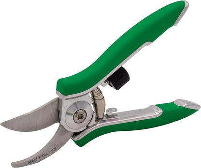 Dramm Bypass Pruner, Cut up to 5/8-inch in diameter, Stainless Steel Blade, Green