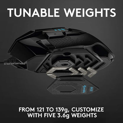Logitech G502 HERO Wired Gaming Mouse + G Pro X Gaming Headset Bundle - Black