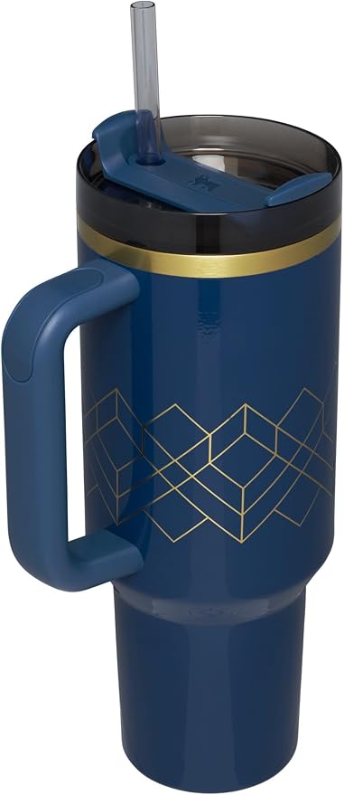 Stanley Quencher H2.O FlowState™ Tumbler 40 oz Nightfall Gloss Deco | Handle and Straw | 3-Position Lid | Cup Holder Compatible for Travel | Insulated Stainless Steel Cup | BPA-Free