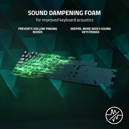 Razer Huntsman V2 TKL Gaming Keyboard: Fast Linear Optical Switches Gen2, Sound Dampeners, 8000Hz Polling Rate, Detachable Type-C Cable, UV-Coated Keycaps, Wrist Rest - ESL Edition