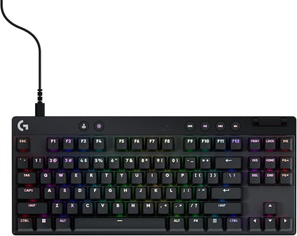 Logitech G PRO X TKL Rapid Tenkeyless Gaming Keyboard (Hall-Effect) - Black | Hall-Effect Magnetic Analog Switches with Rapid Trigger, Lightsync RGB, Detachable USB-C Cable, Volume Roller & Media Buttons