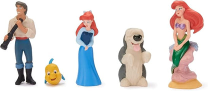 Disney Store Official The Little Mermaid Figure Set – 8 Fully Sculpted Disney Figures Including Ariel, Prince Eric, Ursula & More in Double-Tiered Box with Scenic Backgrounds