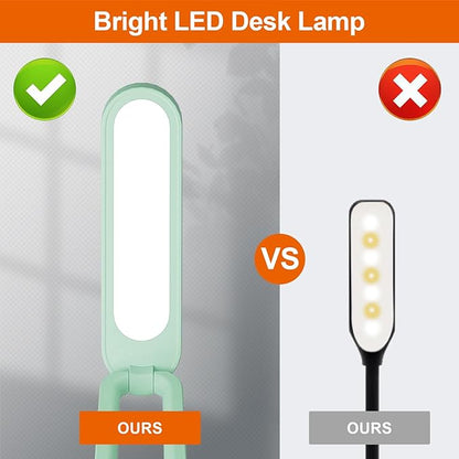 LED Desk Lamp for Office Home & Battery Operated Lamp Rechargeable Lamp Foldable & Portable Light, LED Desk Light Strip, 3 Brightness Dimmable Small Desk Lamp Wireless Reading Lamp