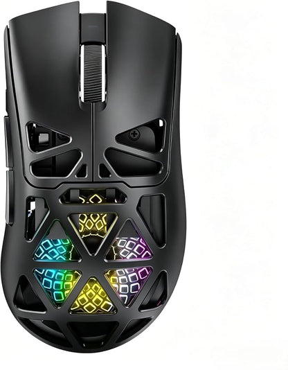 G11 Lightweight Wireless Gaming Mouse for FPS & Competitive Gaming, Tri-Mode Bluetooth 5.1/2.4GHz/USB-C, 22000 DPI RGB Mouse with Programmable Buttons for PC, Laptop & Mac (Black)