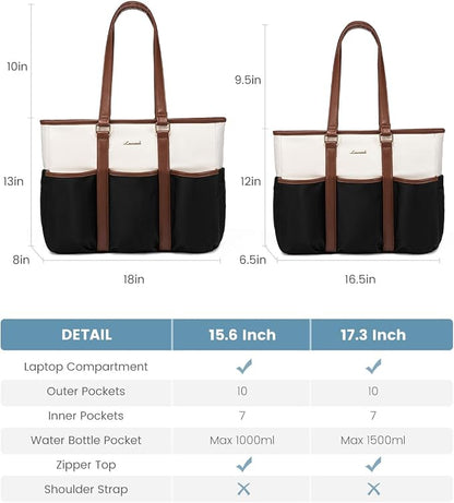 LOVEVOOK Teacher Tote Bag for Women Work, Nurse Laptop Bag for Women, Utility Everything Tote For Work/Travel/College/Daily, Professional Computer Purse Large Handbag With Multi Pockets