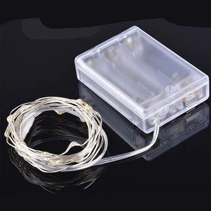 String Lights,Waterproof LED String Lights Fairy String Lights Starry ,Battery Operated String Lights for Indoor&Outdoor Decoration Wedding Home Parties Christmas Holiday. (Warm White, 10Ft/4pc)