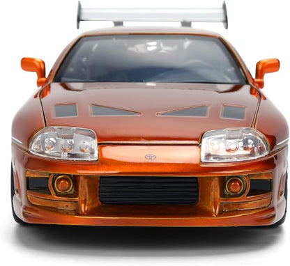 Diecast Model Car Compatible for Fast & Furious 25th Anniversary Edition 1:24 Brian's Toyota Supra in Brush Finish Color by Jada