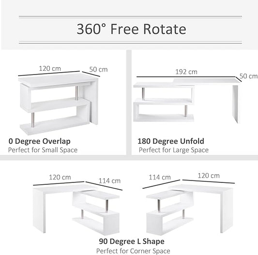 NicBex Kimberly-DW-00212-LWJ Home Office Desks, 47.25"x45"x30", White