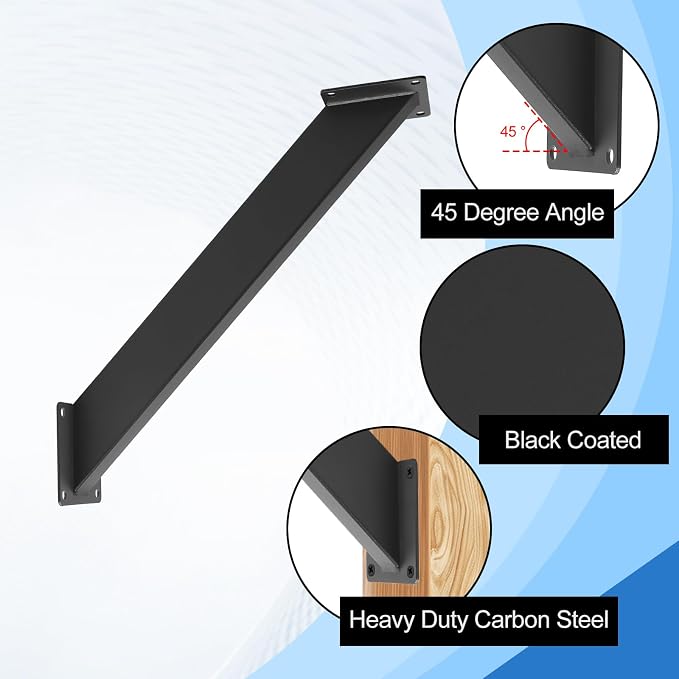 8 Pcs 45 Degree Angle Support Brackets for Pergola | Heavy Duty Connector For Wooden Structures Support For Gazebos|Tree Houses|Cabins And Patios