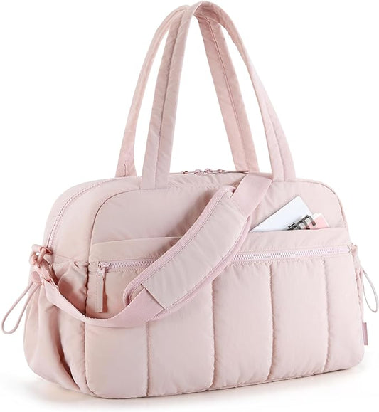 BAGSMART Duffle Bag for Travel, Gym Bag for Women, Weekender Carry on Bag | PVC Wet Pocket, Airline Approved Personal Carry-on Size, Fits Under-seat, One Bag for Gym, Travel, Hospital, Overnight