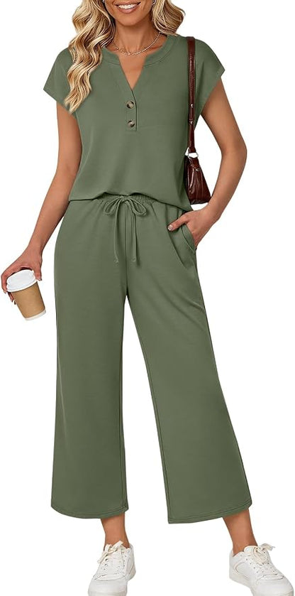 LILLUSORY Two Piece Lounge Sets for Women Vacation Beach Travel Airport Fall Outfits Casual Cruise Fashion 2026