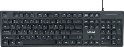 Lenovo 305 Wired USB-C Keyboard with Numeric Keypad, Full Size Keyboard, Slim Design, Black, USB-C Connectivity, Dedicated Function & AI Keys, for Gaming PC, Laptop, Desktop, Tablet, Home Office
