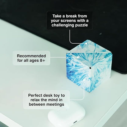 Shashibo Sensory Fidget Toy for Adults & Kids, Stress Relief Fidget Toy for Adults, Teens & Kids, Cool Fidget Toys for Desk, Classroom Must Have, Sensory Shape Shifting Cube, 100+ Possible Shapes