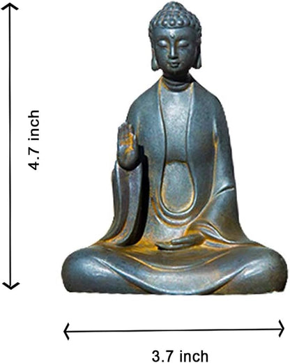 Faceless Buddha Statue - Solid Cast Iron Buddha Figurine, Indoor/Outdoor Zen Decor for Meditation & Spiritual Room