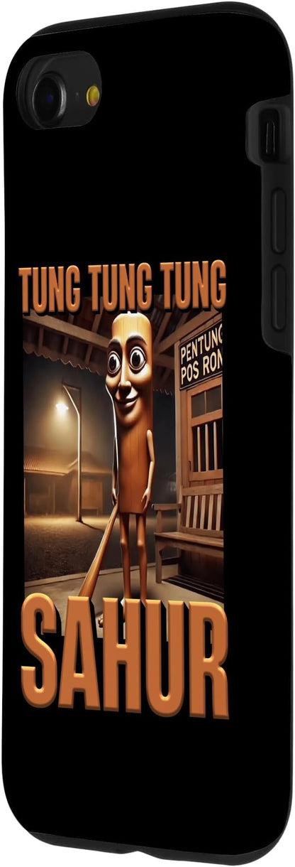 Internet Hilarious Meme AI Character Tung Tung Tung Sahur Case for iPhone SE (2020) / 7/8