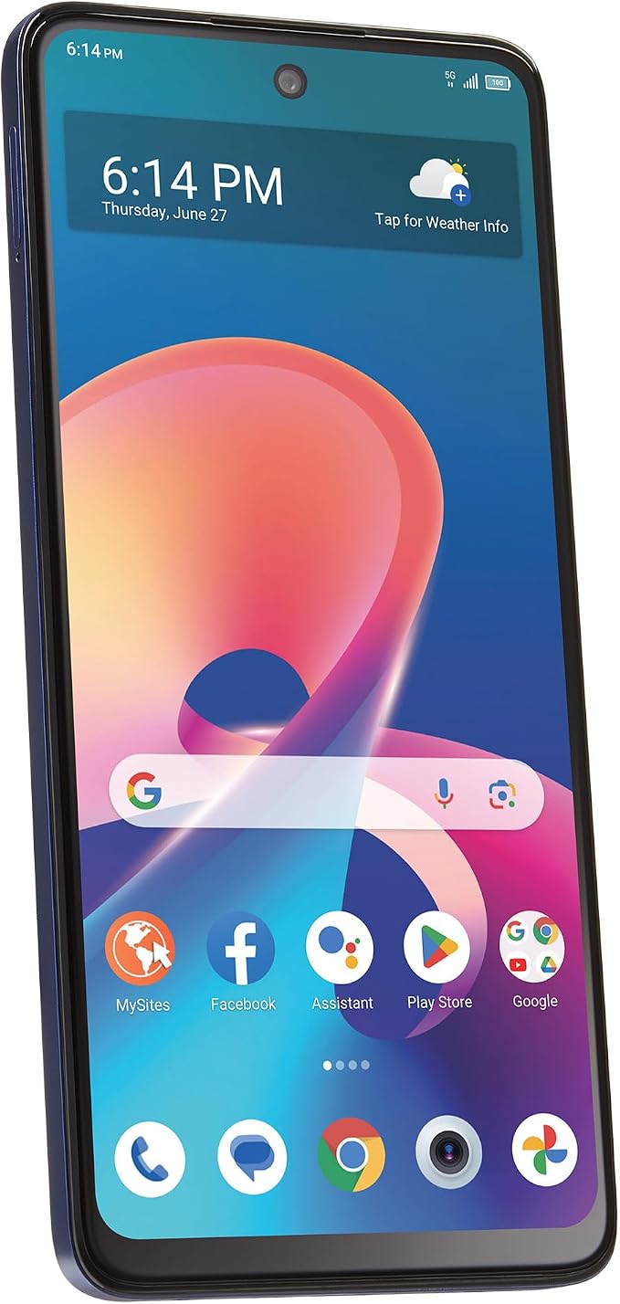 Tracfone, TCL 50 XE 5G, 128GB, Prepaid Smartphone, Gray, 50MP AI-Powered Camera, Locked