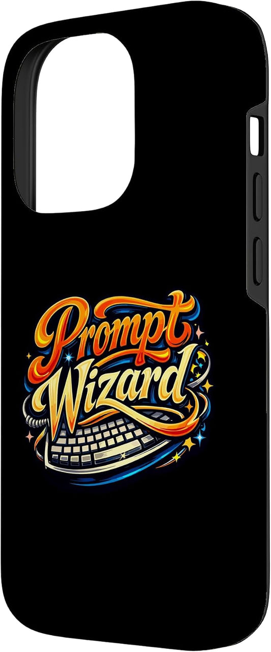 Prompt Wizard AI Retro Keyboard Case for iPhone 14 Pro