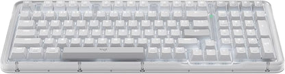 Logitech Alto Keys K98M Wireless Mechanical Gasket Keyboard - Off White | Customizable, clicky, vibration absorbing gasket, white backlit keys, Bluetooth, USB-C charging, for PC, Mac, Laptops