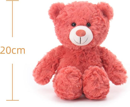 Apricot Lamb Watermelon Red Flower Bear Stuffed Animals for Kids, Soft Cute Plush Toys for Baby Girl and Boy, 8 Inches