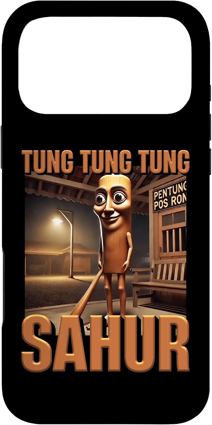 Internet Hilarious Meme AI Character Tung Tung Tung Sahur Case for iPhone 17 Pro Max