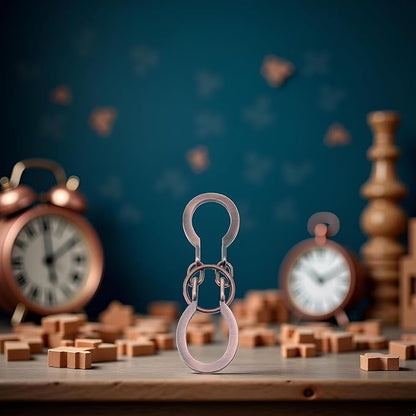 2Pcs Red Copper Lock Puzzle Metal Ring Solution Intellectual Deduction Unlock Puzzle Brain Tease Unlock Horseshoe Buckle Gift, Assembly and Disentanglement Puzzles,Horse Shoe Puzzles,Brain Teasers