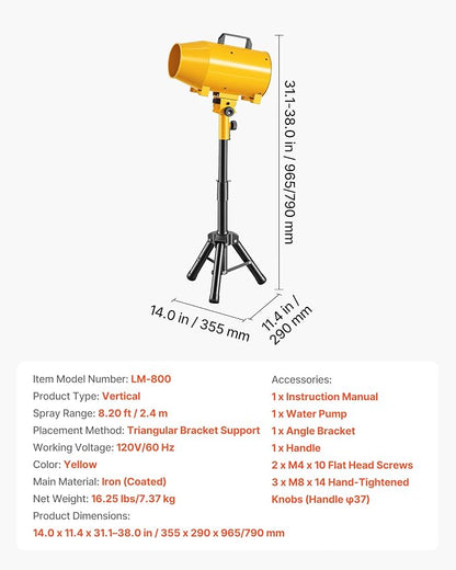 VEVOR Foam Machine, Adjustable Angle Control Foam Cannon Party Machine, Bubble Cannon with Fan & Triangular Structure, Dense Foams Maker for Backyard, Celebrations & Party, Continuous Foams Output