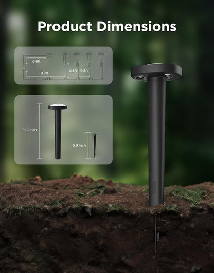 Govee Outdoor Pathway Lights 2, IP66 Waterproof, 60+ Scene Modes | for Yard, Garage, Garden, Lawn, Outdoor Decor, Works with Alexa, Google Assistant, Matter, Wired 4 Pack