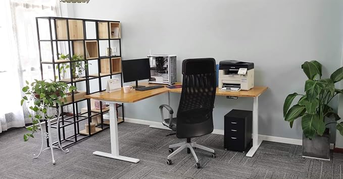 VWINDESK 80 x 30 x 1 Inch 100% Solid Bamboo Desk Table Top Only,for Standing Desk Home Office Desk with 80mm grommets(Right Angle)