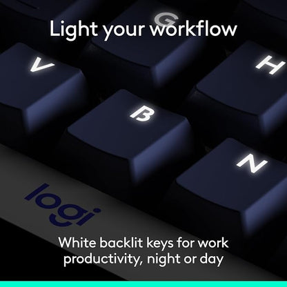 Logitech Alto Keys K98M Wireless Mechanical Gasket Keyboard - Off White | Customizable, clicky, vibration absorbing gasket, white backlit keys, Bluetooth, USB-C charging, for PC, Mac, Laptops