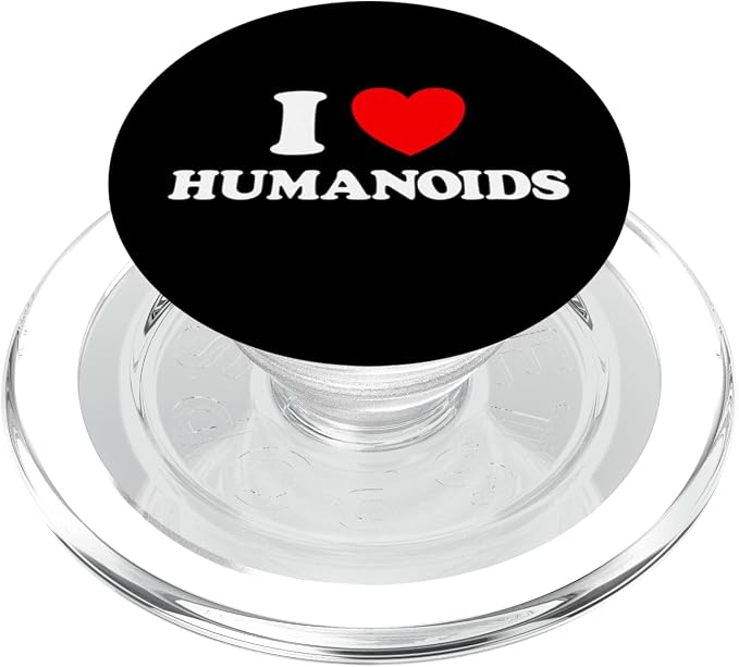 Humanoid Heart Funny Cute Embodied AI Bot Robot Being Fan PopSockets PopGrip for MagSafe