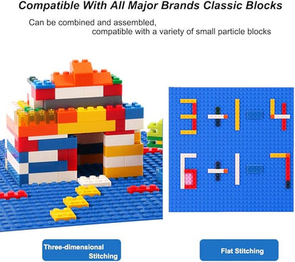 LVHERO 8 Pack Classic Baseplates Building Plates for Building Bricks 100% Compatible with All Major Brands-Baseplate, 10" x 10", Multicolored