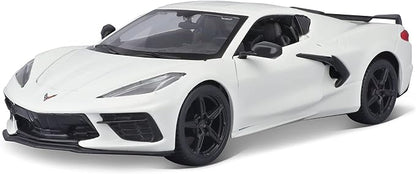 Maisto 1:24 Assembly Line 2020 Chevrolet Corvette Stingray Coupe, White