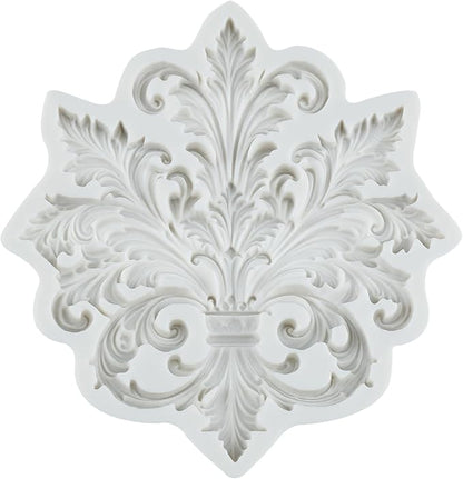 Baroque Scroll Silicone Mold Relief Flower Lace Filigree Polymer Clay Molds for DIY Crafts Epoxy Resin Casting Polymer Clay Tools Craft Air Dry Jewelry Making