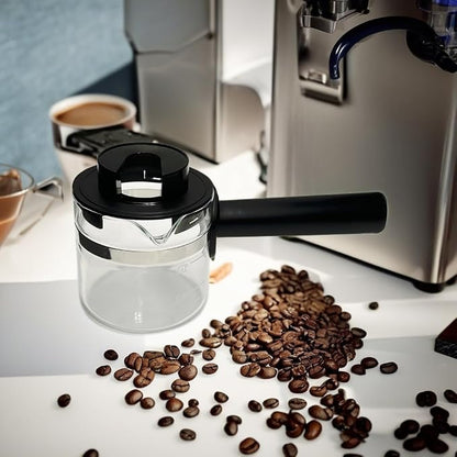 4 Cup Espresso Glass Coffee Pot Replacement-Espresso Accessories | Espresso Accessories，Compatible with IMUSA, Hamilton Beach, Mr.Coffee, Breville, UNIVEN Espresso Machine,Black handle