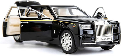 BDTCTK 1/32 Rolls-Royce Phantom Model Car,Zinc Alloy Pull Back Toy car with Sound and Light for Kids Boy Girl Gift (Black)