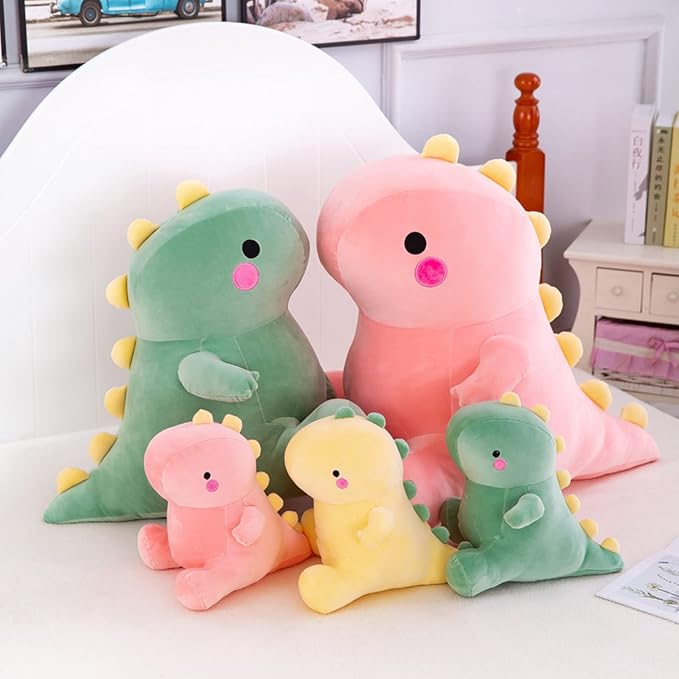 DUANMUL Cute Dinosaur Plush Toys Fat Dinosaur Stuffed Animals Toys Dolls Dinosaur Plush Toy Soft Stuffed Animal Dino Plushies Doll Cute Birthday Gifts for Kids Girls Boys (Yellow,19in)
