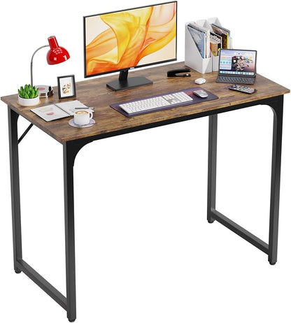 PayLessHere 32/39/47 inch Computer Desk Study Writing Table, Adjustable feet, Modern Furniture for Home Office (1, Vintage, 39 inch)