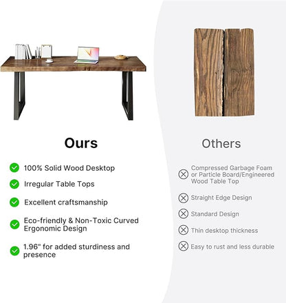 Desk / 55 inches,Solid Wood Desk Classical Style Home Office Desks/New Chinese Style Computer Table/Wooden Desk/Brown Desk