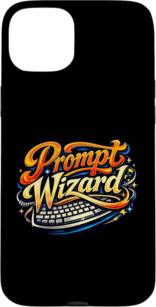 Prompt Wizard AI Retro Keyboard Case for iPhone 15 Plus