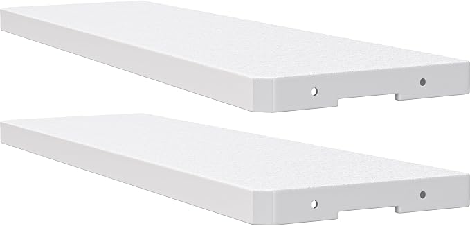 YITAHOME Resin Storage Shed Shelves for 35 Cuft Horizontal Storage Sheds, 47 in x 12.6 in Waterproof Rack with 8 Screws for 4x2.5 Ft Horizontal Garden Storage Accessories, Easy Assembly, 2PCS, Gray