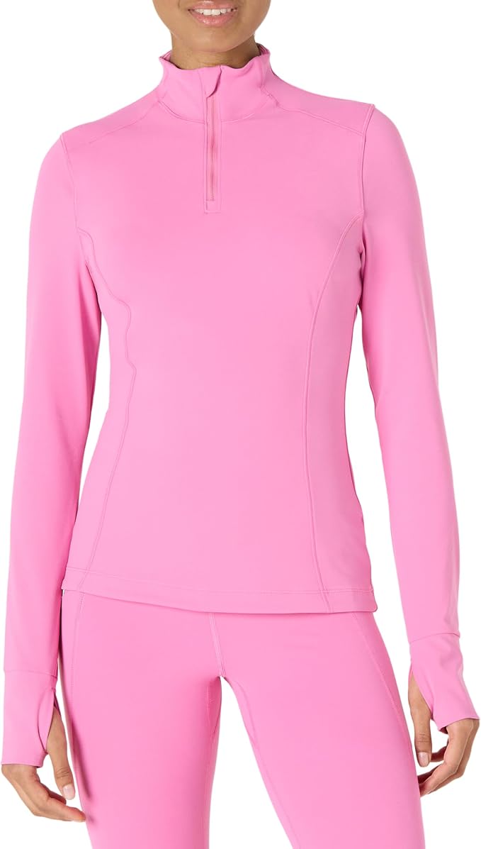 Amazon Essentials Women's Active FormFlex Buttery Soft Slim Fit Quarter Zip Long Sleeve Pullover Jacket