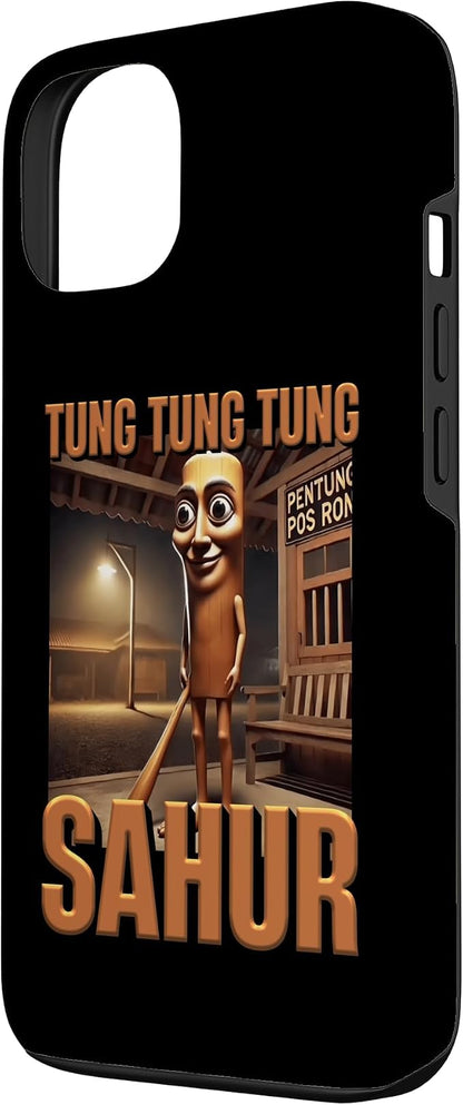 Internet Hilarious Meme AI Character Tung Tung Tung Sahur Case for iPhone 13