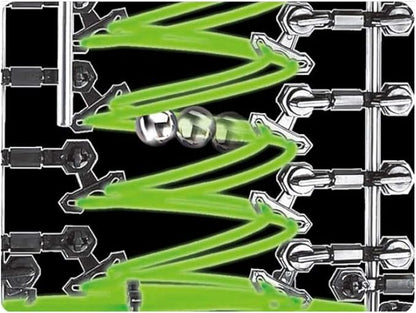 1337pcs Level 3–8 Marble Roller Coaster Kit, 820+ PCS Glow-in-The-Dark Marble Run with Steel Balls – Luminous Rail Maze Building Toys, STEM Construction Set for Ages 14+ & Adults