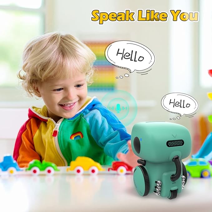KaeKid Robots for Kids, Interactive Smart Robotic with Touch Sensor, Voice Control, Speech Recognition, Singing, Dancing, Repeating and Recording, Robot Toy for 3 4 5 6 7 8 Year Old Boys Girls