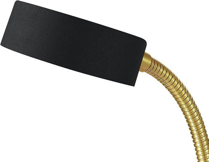 Globe Electric 30061 Desk Lamp, Gold Gooseneck, Matte Black Finish, 5W Energy Star Integrated LED, 250 Lumens 30061, 15.45", Black & Gold